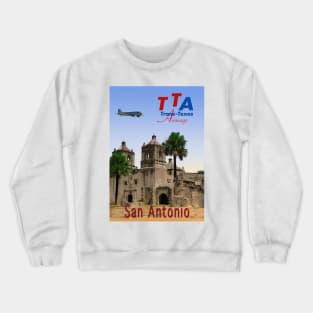 San Antonio in Texas - Vintage Travel Poster Crewneck Sweatshirt